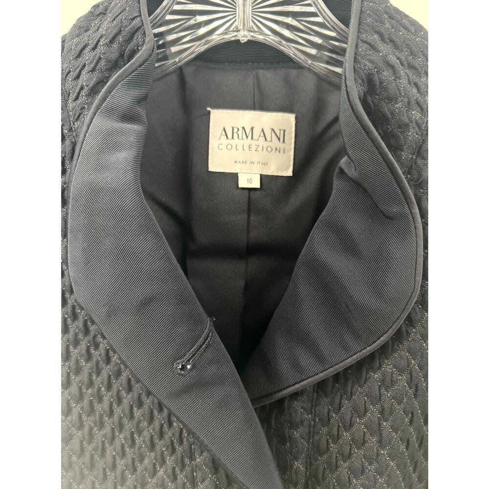 Armani Collezioni Women's Navy Blue Stretch Long Sleeve Jackets Blazer Size 10 - Picture 3 of 8